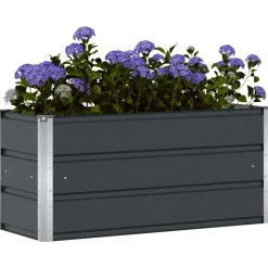 vidaXL Plantekasse Antracit 100 x 40 x 45 cm Stål