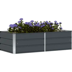 vidaXL Plantekasse Antracit 160 x 80 x 45 cm Stål