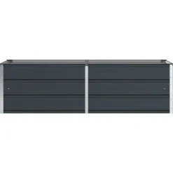 vidaXL Plantekasse Antracit 160 x 80 x 45 cm Stål