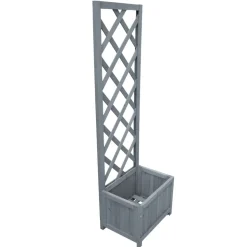 vidaXL plantekasse med espalier 40x30x135 cm massivt fyrretræ