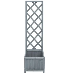 vidaXL plantekasse med espalier 40x30x135 cm massivt fyrretræ