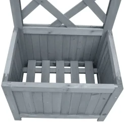 vidaXL plantekasse med espalier 40x30x135 cm massivt fyrretræ