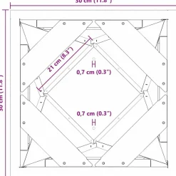 vidaXL Plantekasse Oliven grøn 30 x 30 x 75 cm Stål
