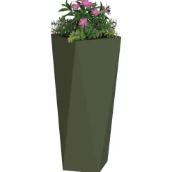 vidaXL Plantekasse Oliven grøn 30 x 30 x 75 cm Stål