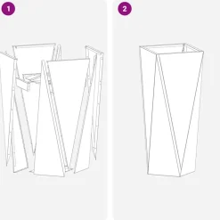 vidaXL Plantekasse Oliven grøn 30 x 30 x 75 cm Stål