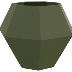 vidaXL Plantekasse Oliven grøn 100 x 100 x 80 cm Stål