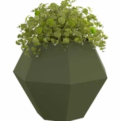 vidaXL Plantekasse Oliven grøn 100 x 100 x 80 cm Stål