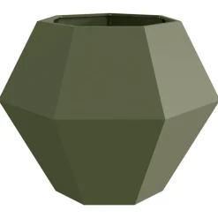 vidaXL Plantekasse Oliven grøn 100 x 100 x 80 cm Stål