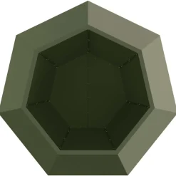 vidaXL Plantekasse Oliven grøn 100 x 100 x 80 cm Stål