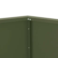 vidaXL Plantekasse Oliven grøn 100 x 100 x 80 cm Stål