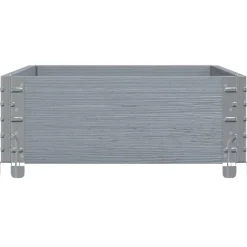 vidaXL plantekasse 100x50 cm massivt fyrretræ grå