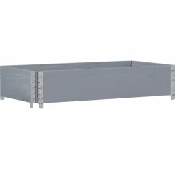 vidaXL plantekasse 100x50 cm massivt fyrretræ grå