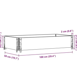 vidaXL plantekasse 100x50 cm massivt fyrretræ grå