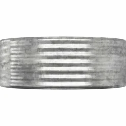 vidaXL plantekasse 100x100x36 cm galvaniseret stål sølvfarvet