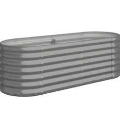 vidaXL plantekasse 114x40x36 cm galvaniseret stål grå