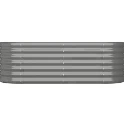 vidaXL plantekasse 114x40x36 cm galvaniseret stål grå