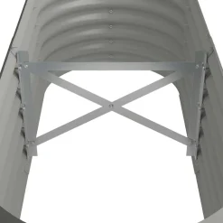 vidaXL plantekasse 114x40x36 cm galvaniseret stål grå