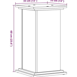 vidaXL plantestativ 33x33x60 cm konstrueret træ sonoma-eg