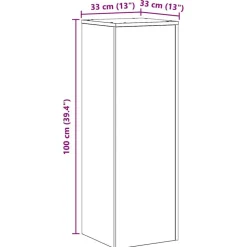 vidaXL plantestativ 33x33x100 cm konstrueret træ sonoma-eg