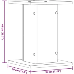 vidaXL plantestativer 2 stk. 30x30x40 cm konstrueret træ grå sonoma-eg