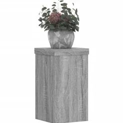 vidaXL plantestativer 2 stk. 10x10x18 cm konstrueret træ grå sonoma-eg