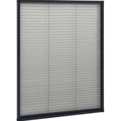 vidaXL plisseret insektnet til vinduer 60x80 cm aluminium antracitgrå