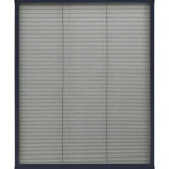 vidaXL plisseret insektnet til vinduer 60x80 cm aluminium antracitgrå