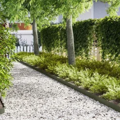 vidaXL Plænekant 10 pcs Oliven grøn 100 x 0,05 x 15 cm Koldvalset Stål