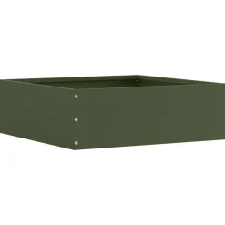 vidaXL Plænekant Oliven grøn 40 x 40 x 13 cm Stål