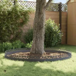 vidaXL Plænekanter 10 pcs Antracit 103 x 0,05 x 22 cm Stål