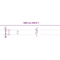 vidaXL plænekanter 10 stk. 10x103 cm koldvalset stål olivengrøn