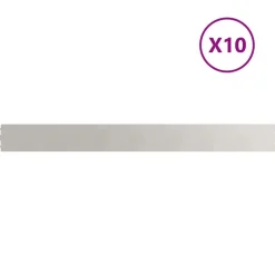 vidaXL plænekanter 10 stk. 10x103 cm rustfrit stål