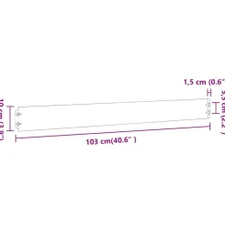 vidaXL plænekanter 10 stk. 10x103 cm koldvalset stål antracit
