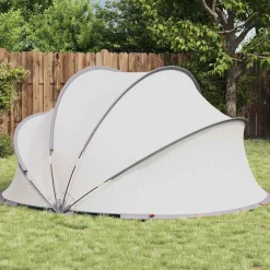 vidaXL Pool Dome Grå og orange 336 x 322 x 160 cm