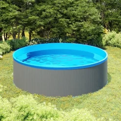 vidaXL pool 350x90 cm grå