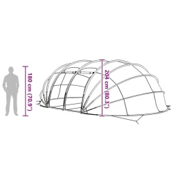 vidaXL Pooltelt Dome Grå 538 x 440 x 204 cm