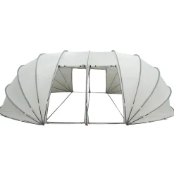 vidaXL Pooltelt Dome Grå 538 x 440 x 204 cm