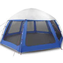vidaXL pooltelt med aftagelig flue og netvægge 510x510 cm azurblå