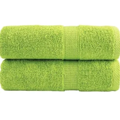 vidaXL Premium vaskehåndklæder SOLUND 2 stk. æblegrøn 30x30 cm 600 gsm