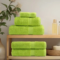 vidaXL Premium vaskehåndklæder SOLUND 2 stk. æblegrøn 30x30 cm 600 gsm