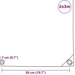vidaXL presenning 650 g/m² 2x3 m grå