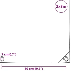 vidaXL presenning 2x3 m 650 g/m² antracitgrå