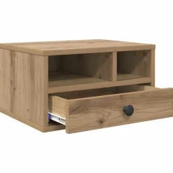 vidaXL Printerstand Artisan Egetræ 40 x 32 x 24 cm Konstrueret træ