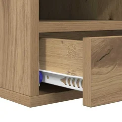 vidaXL Printerstand Artisan Egetræ 40 x 32 x 24 cm Konstrueret træ