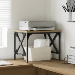 vidaXL Printerstand Artisan Egetræ 40 x 30 x 31 cm Konstrueret træ