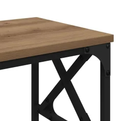 vidaXL Printerstand Artisan Egetræ 40 x 30 x 31 cm Konstrueret træ