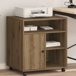 vidaXL Printerstand artisan eg 60 x 50 x 67 cm Konstrueret træ