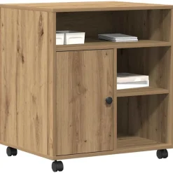 vidaXL Printerstand artisan eg 60 x 50 x 67 cm Konstrueret træ