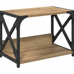 vidaXL Printerstand Artisan Egetræ 44 x 26 x 31.5 cm Konstrueret træ