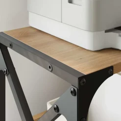 vidaXL Printerstand Artisan Egetræ 44 x 26 x 31.5 cm Konstrueret træ